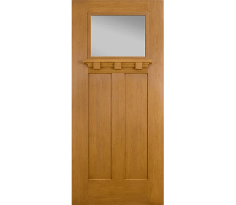 Marieta Craftsman Light Fiberglass Entry Door