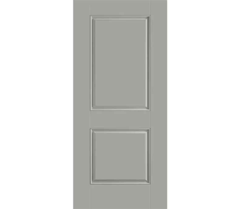 Marieta Two Panel Square Fiberglass Entry Door